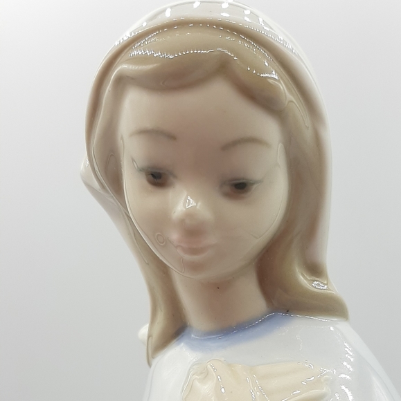Rare Zaphir Girl Innocent Shy 10 1/4" Tall Porcelain Figurine Made in Spain - Picture 6 of 9